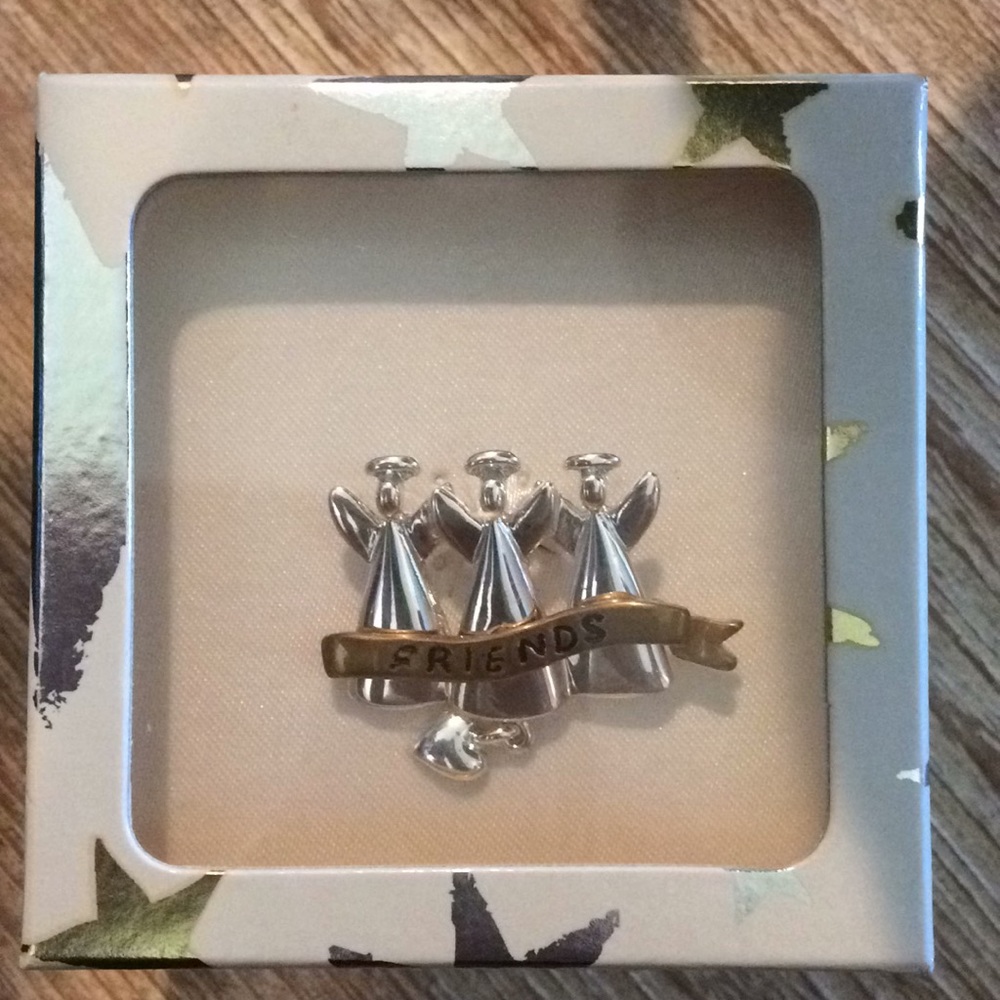 Friends 3 Angel Brooch Pin Gift Boxed
